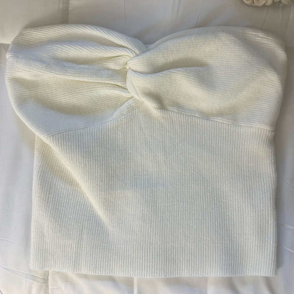 ANRABESS Women Strapless Crop Tube Top